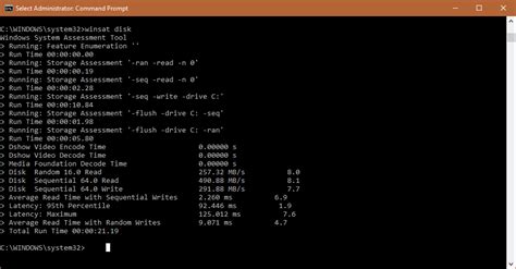 winsat drive write speed